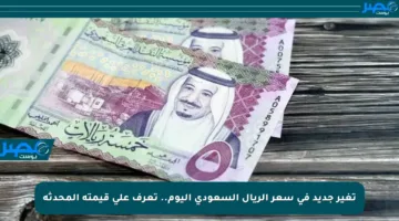 تغير جديد في سعر الريال السعودي اليوم.. تعرف على قيمته المحدثة